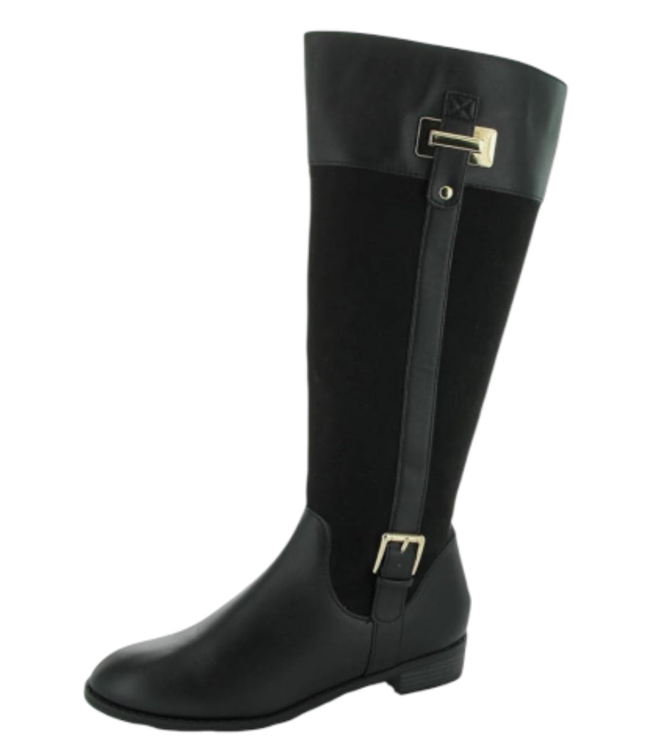 Karen Scott Deliee 2 Belted Knee High Riding Boots Black (5)