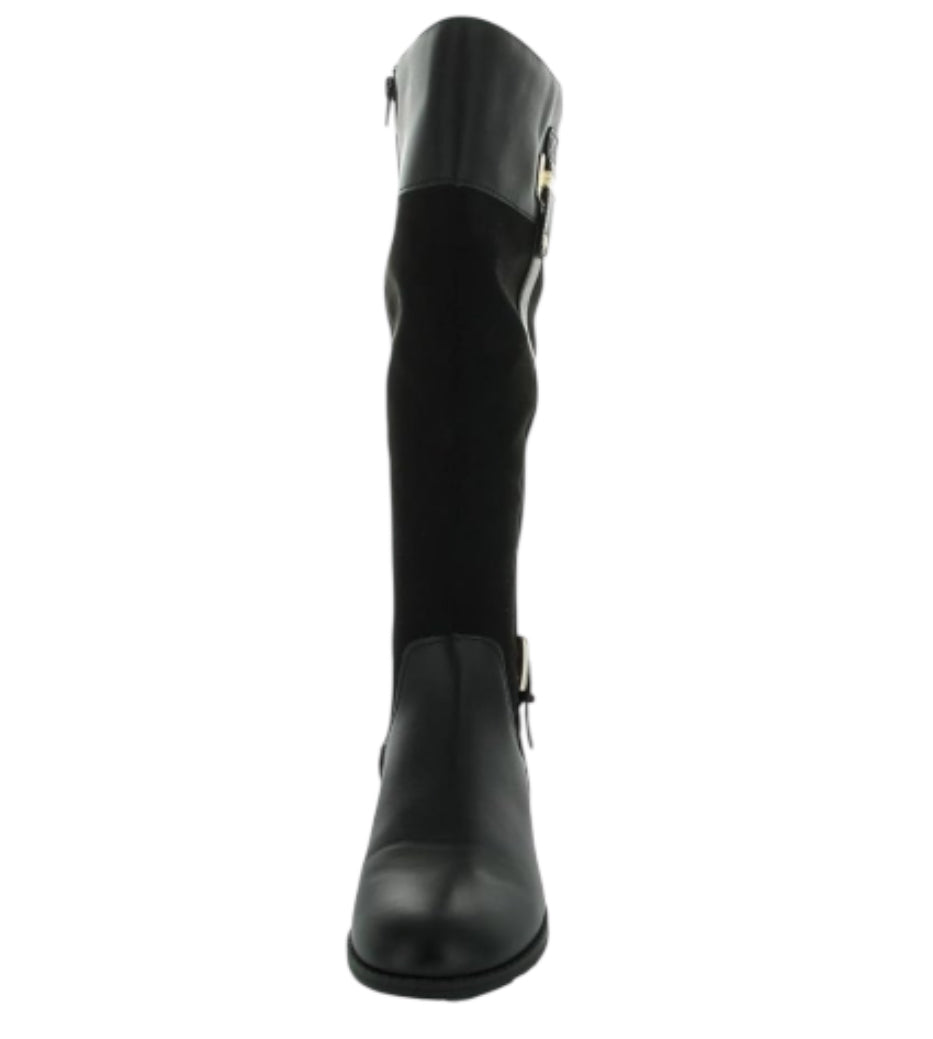 Karen Scott Deliee 2 Belted Knee High Riding Boots Black (5)