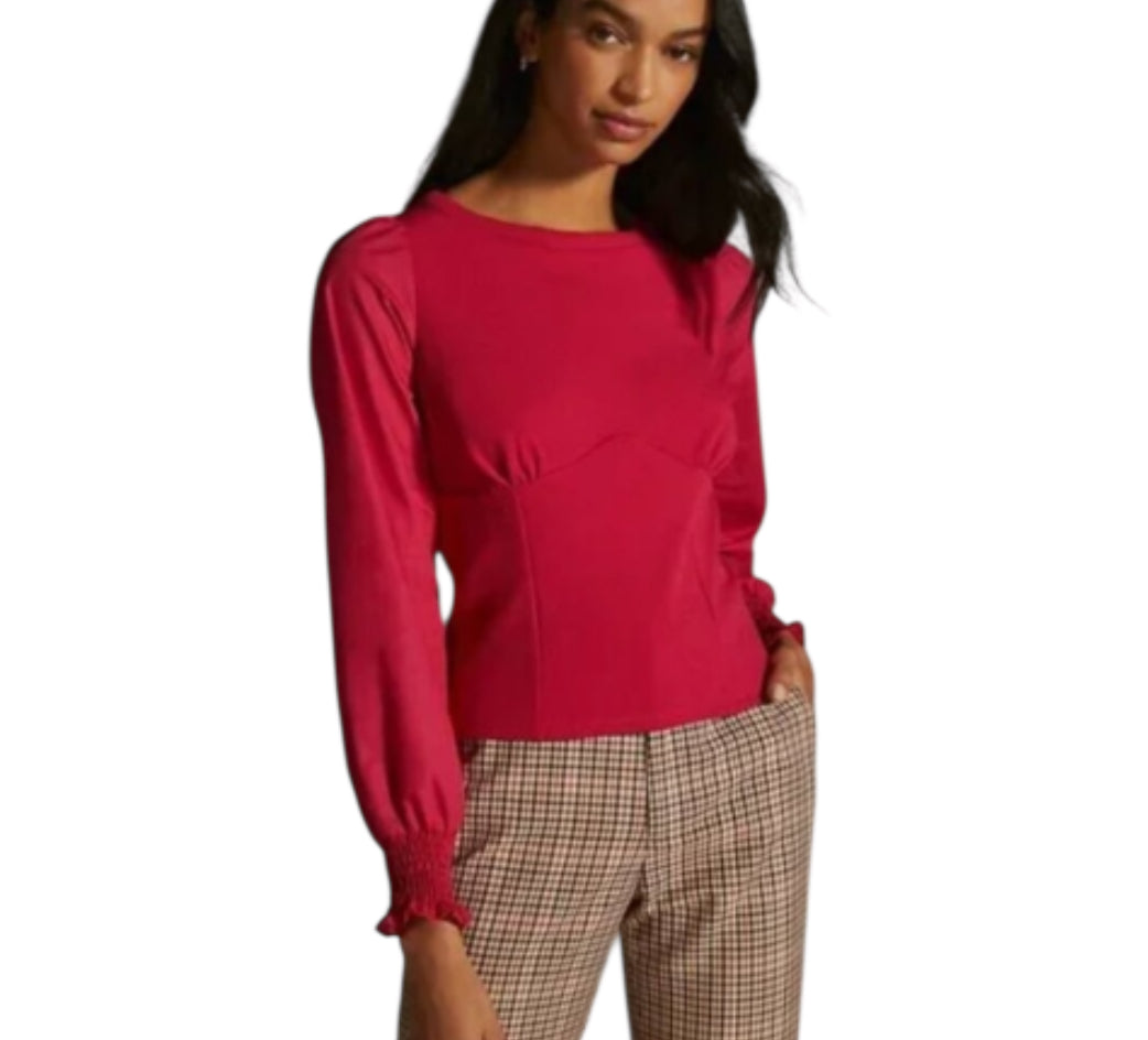 Anthropologie Structured Fitted Blouse (XL)