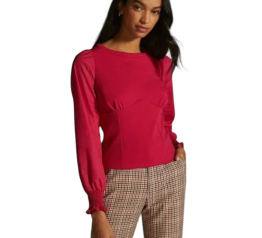 Anthropologie Structured Fitted Blouse (XL)