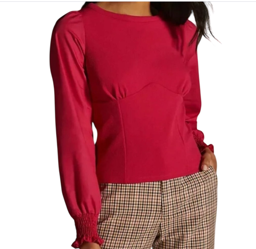 Anthropologie Structured Fitted Blouse (XL)