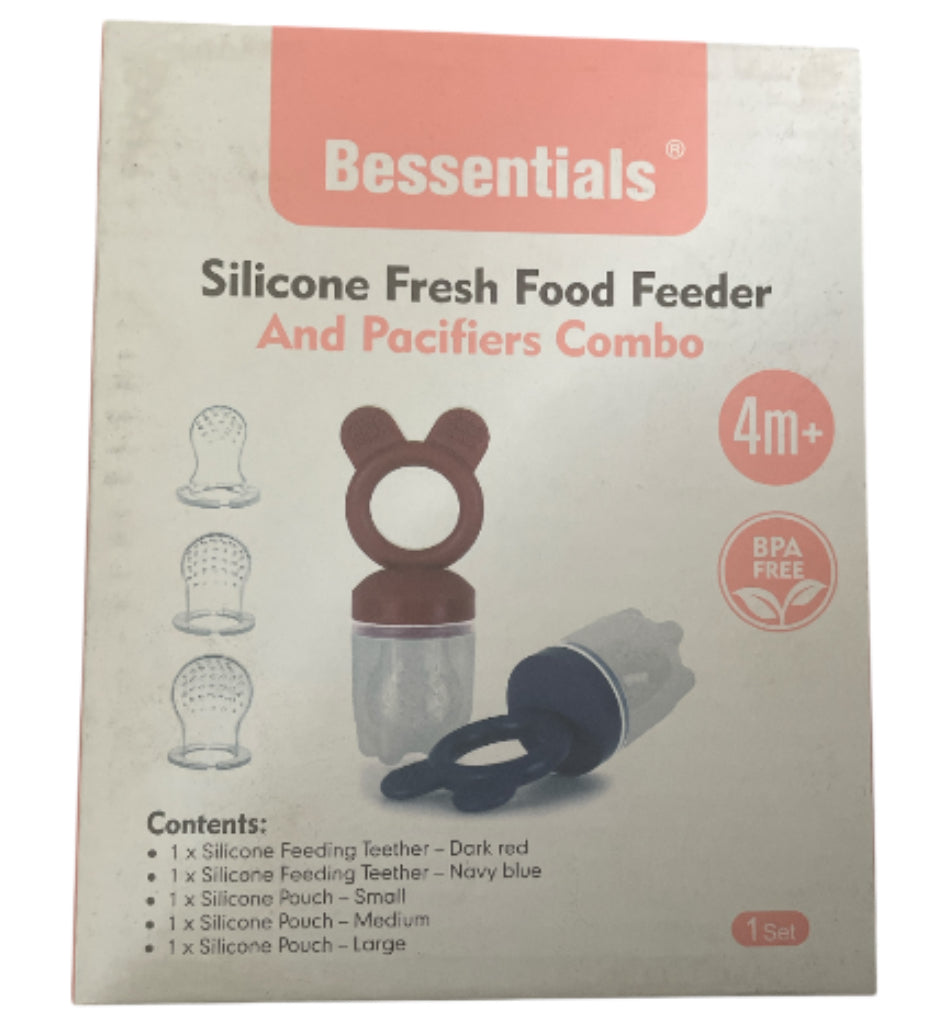 Bessentials Silicone Fresh Food Feeder and Teethers Combo
