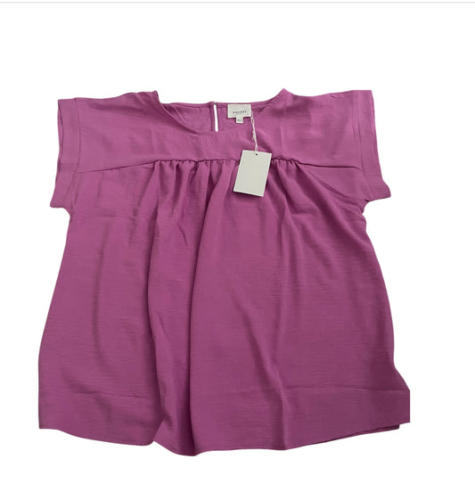 Andre by Unit Crinkle Knit Babydoll Top (2x)