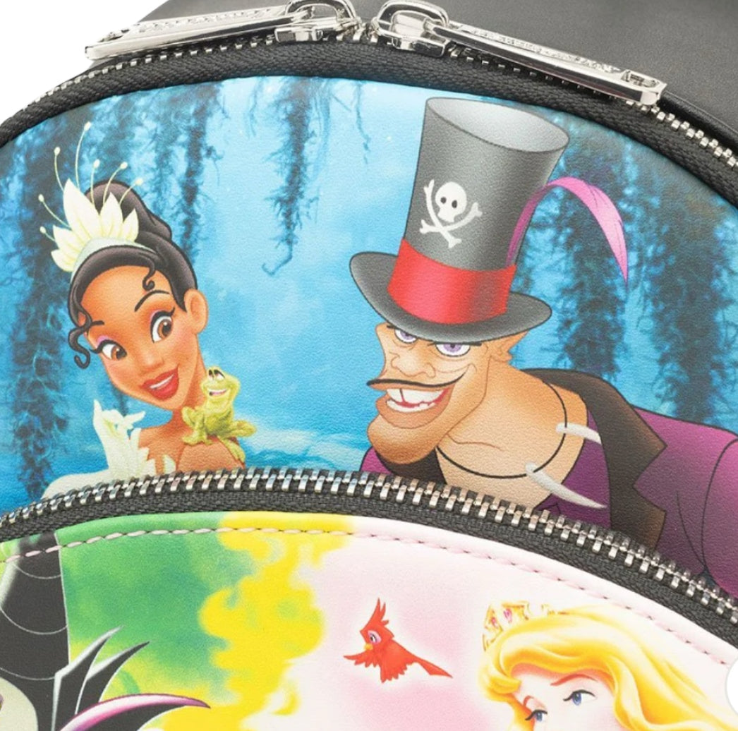 Loungefly Disney Princesses vs Villains Triple Pocket Mini Backpack
