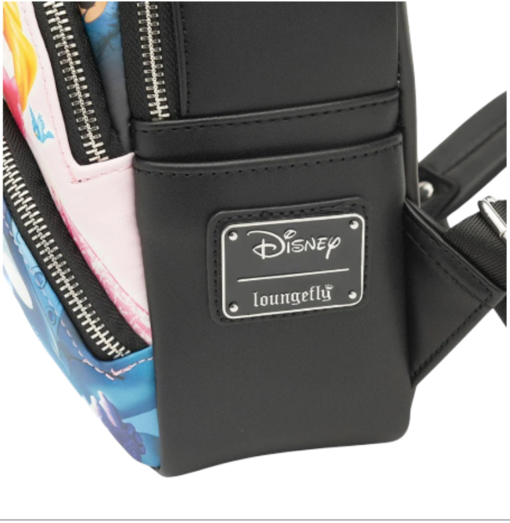 Loungefly Disney Princesses vs Villains Triple Pocket Mini Backpack