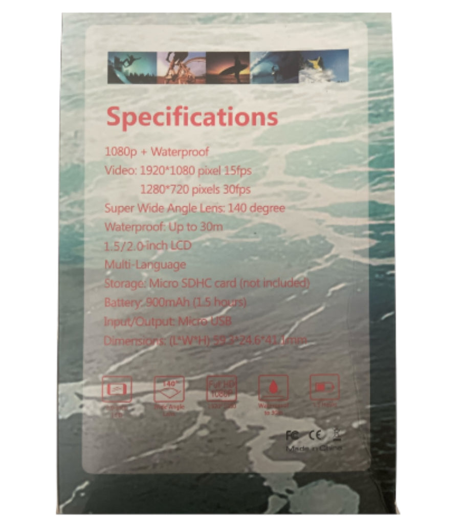 Generic Full HD 1080p Sports Cam Action Camera