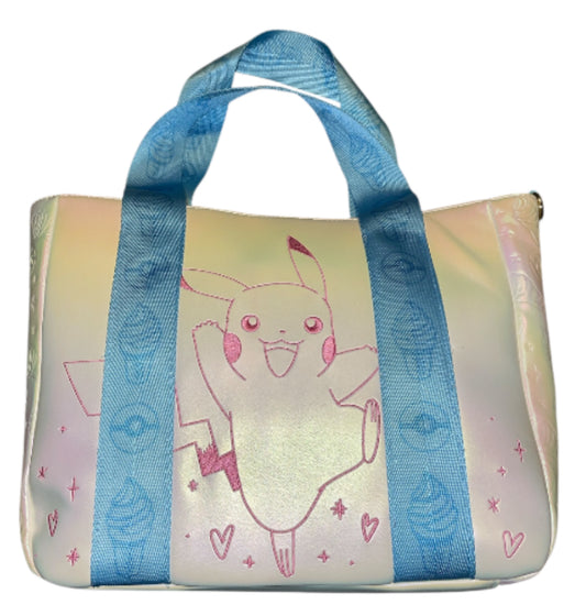 Loungefly Pokémon Pikachu Iridescent Tote Crossbody Bag with Coin Bag.