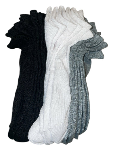 Capelli New York Black Combo 10 Pack No Show Socks