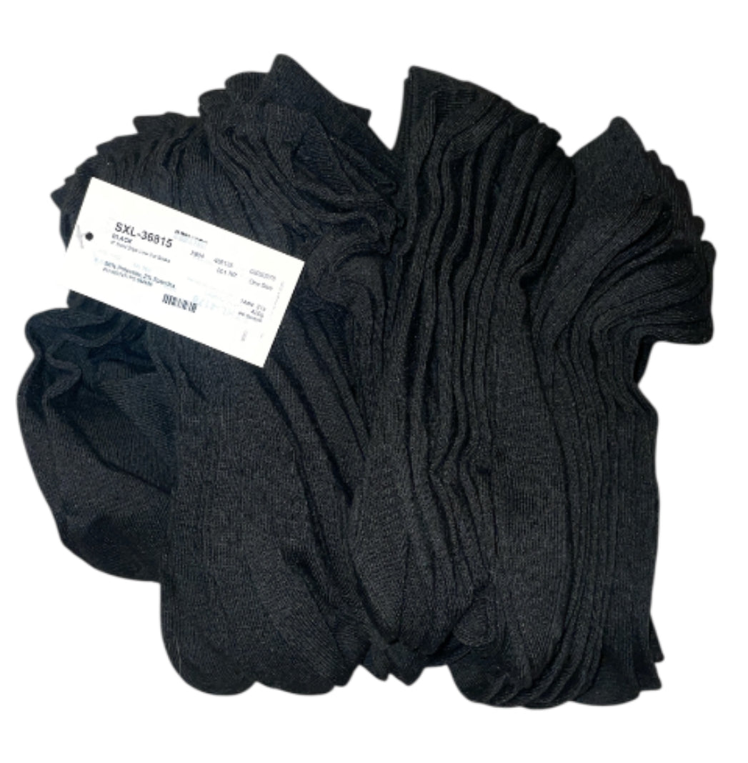 Capelli 4" Solid 20pk Low Cut Black Socks