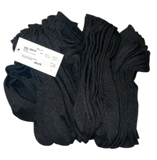 Capelli 4" Solid 20pk Low Cut Black Socks