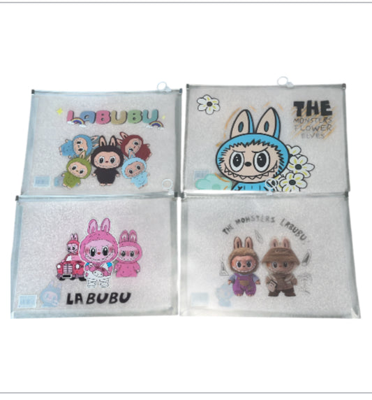 Labubu Clear Plastic Document Folder