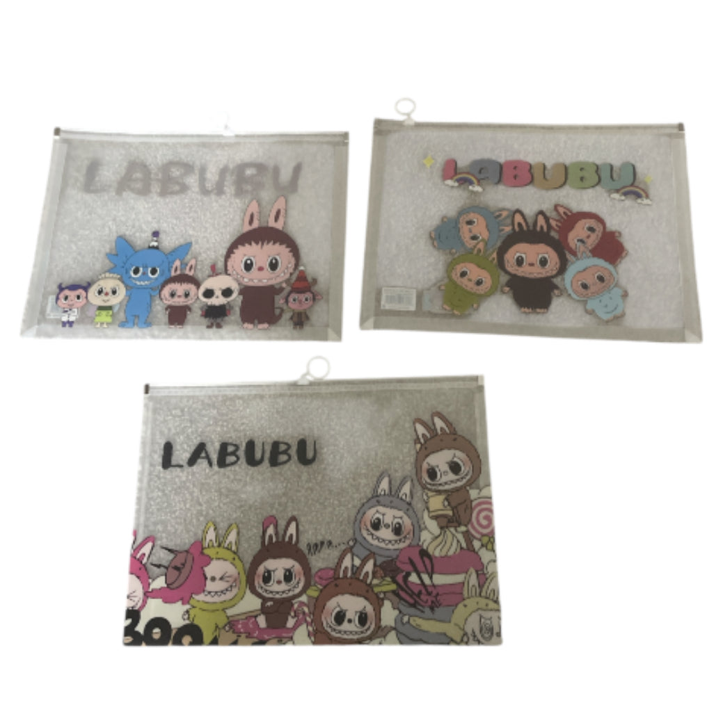 Labubu Clear Plastic Document Folder