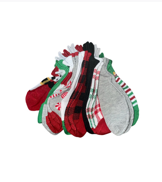 Capelli New York Santa Suit 10 Pack No Show Socks