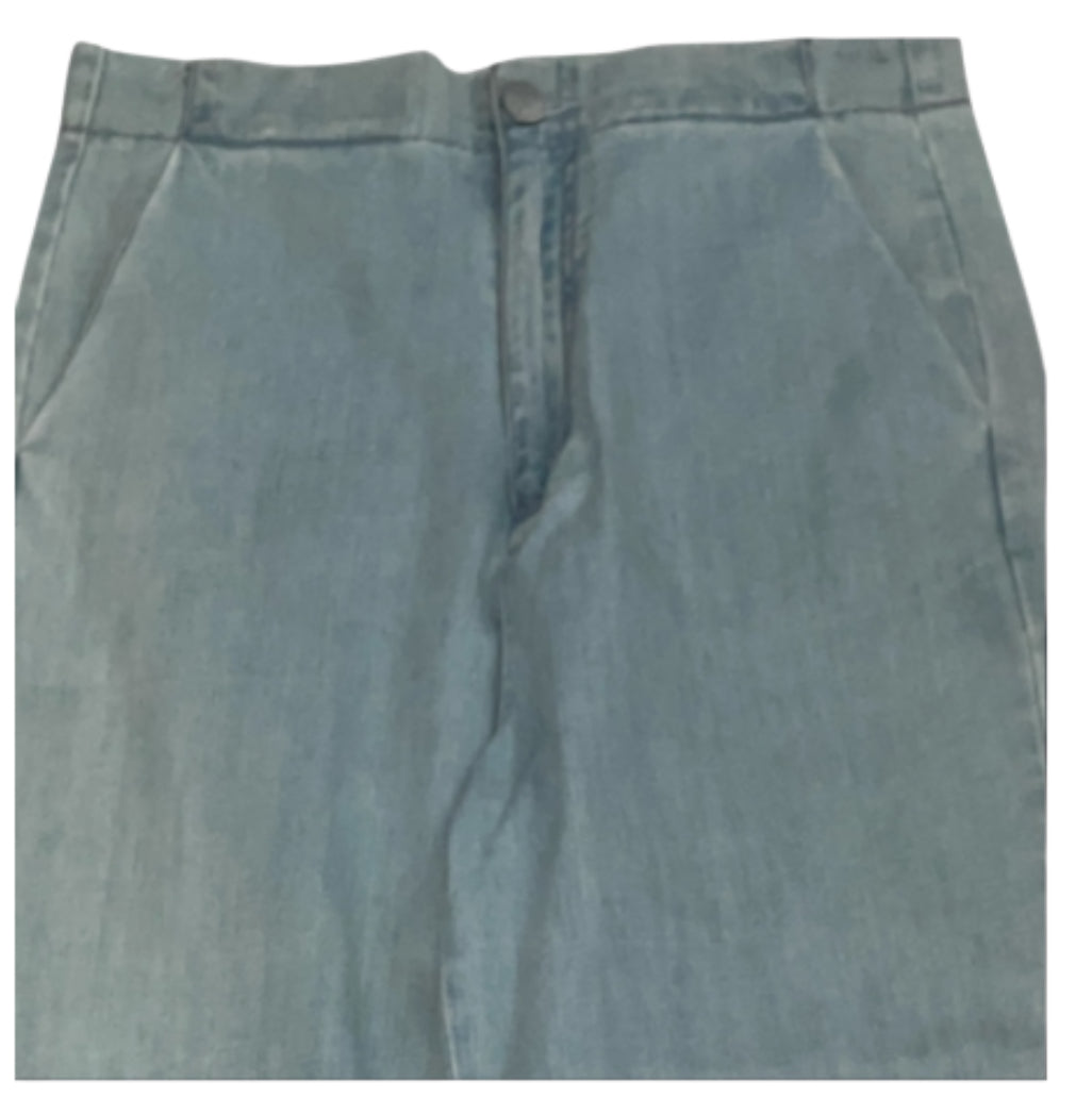 Vale Forever High Waisted Denim Jeans with Fringe Ankles (10)