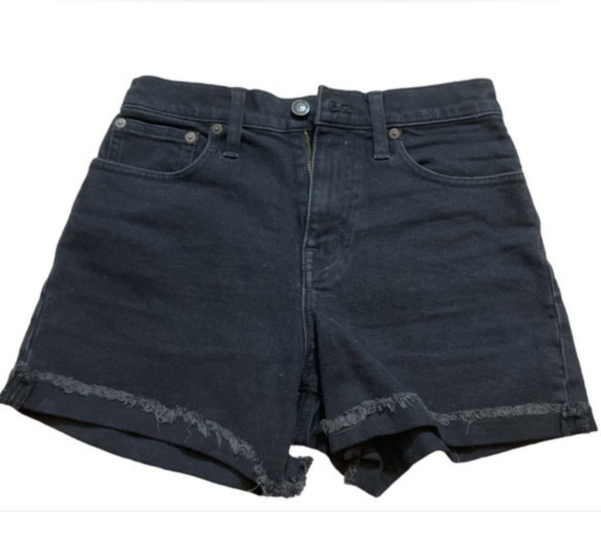 Madewell Highrise Denim Black Shorts (24)