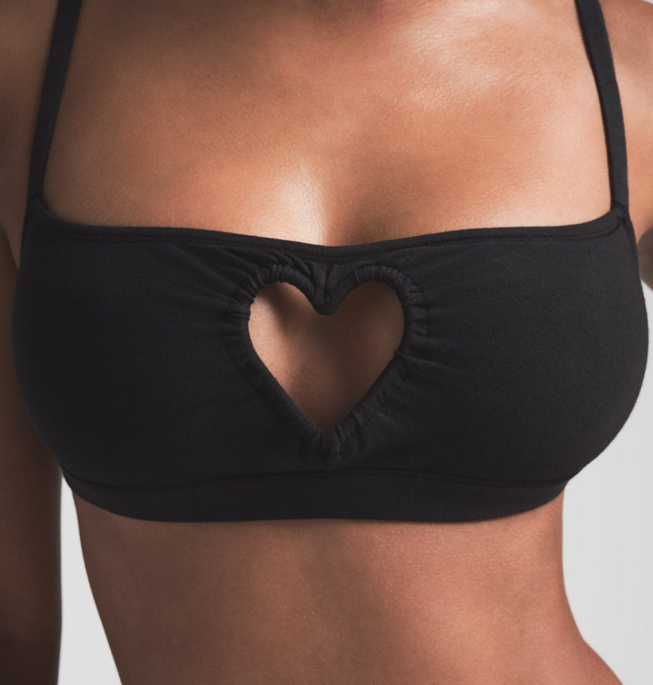 SKIMS Cotton Jersey Heart Scoop Bralette (Large)