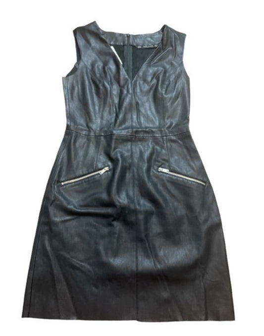 Zara Faux Leather Black Dress