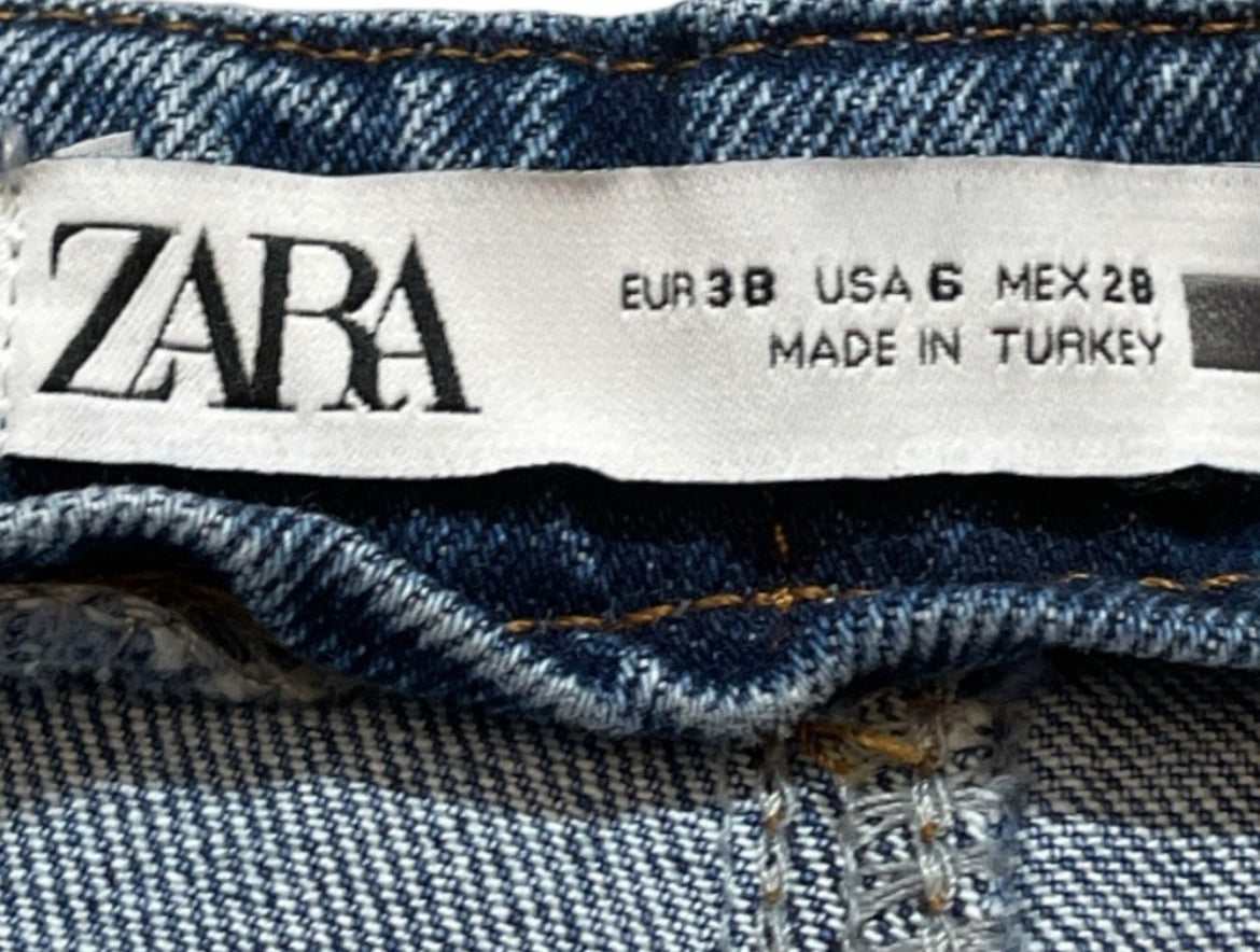 Zara High Waisted Button Fly Denim Jeans