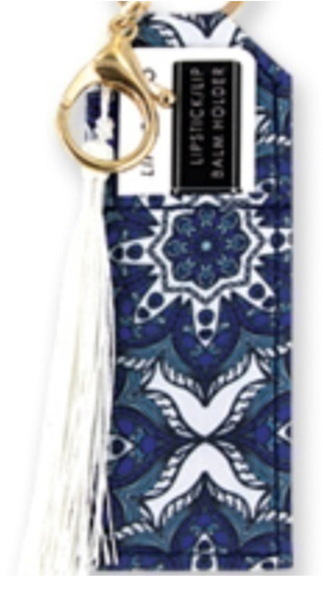 Olivia Moss lip balm holder key chain