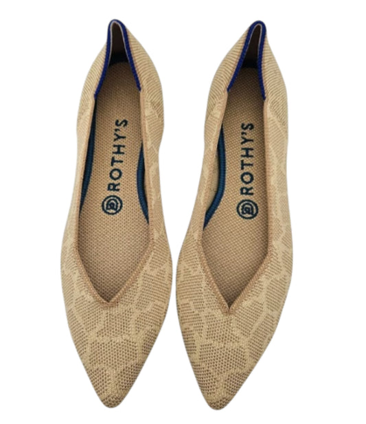 Rothys The Point Sahara Gold Giraffe Animal Print Slip (11)