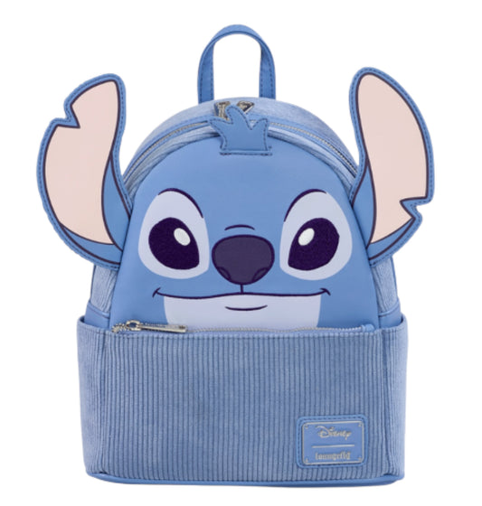 Loungefly Disney Lilo & Stitch Figural Stitch Corduroy Mini Backpack.