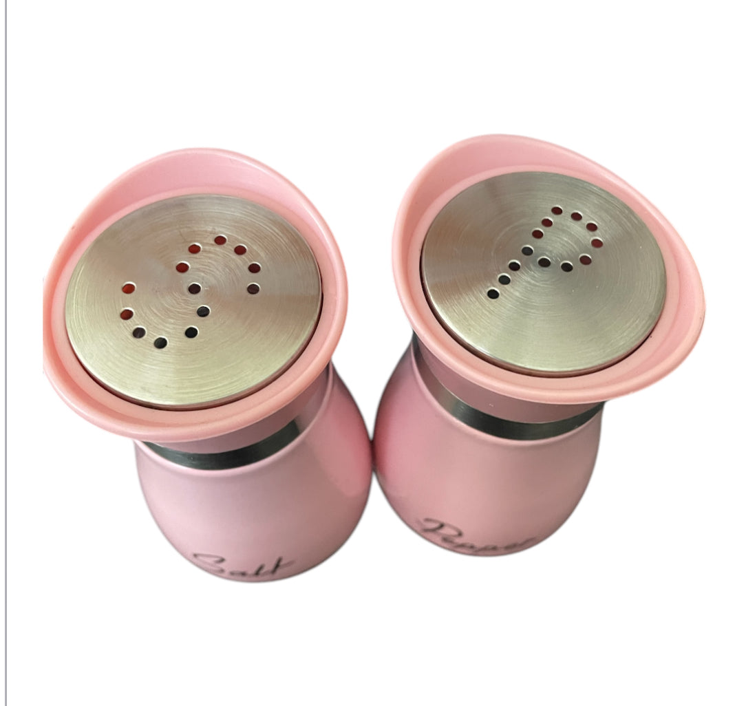 Pink Salt and Pepper Shakers Set