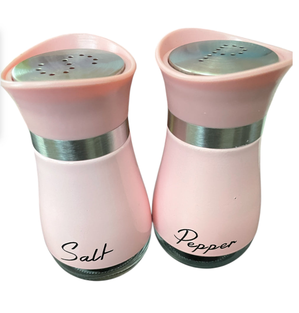 Pink Salt and Pepper Shakers Set