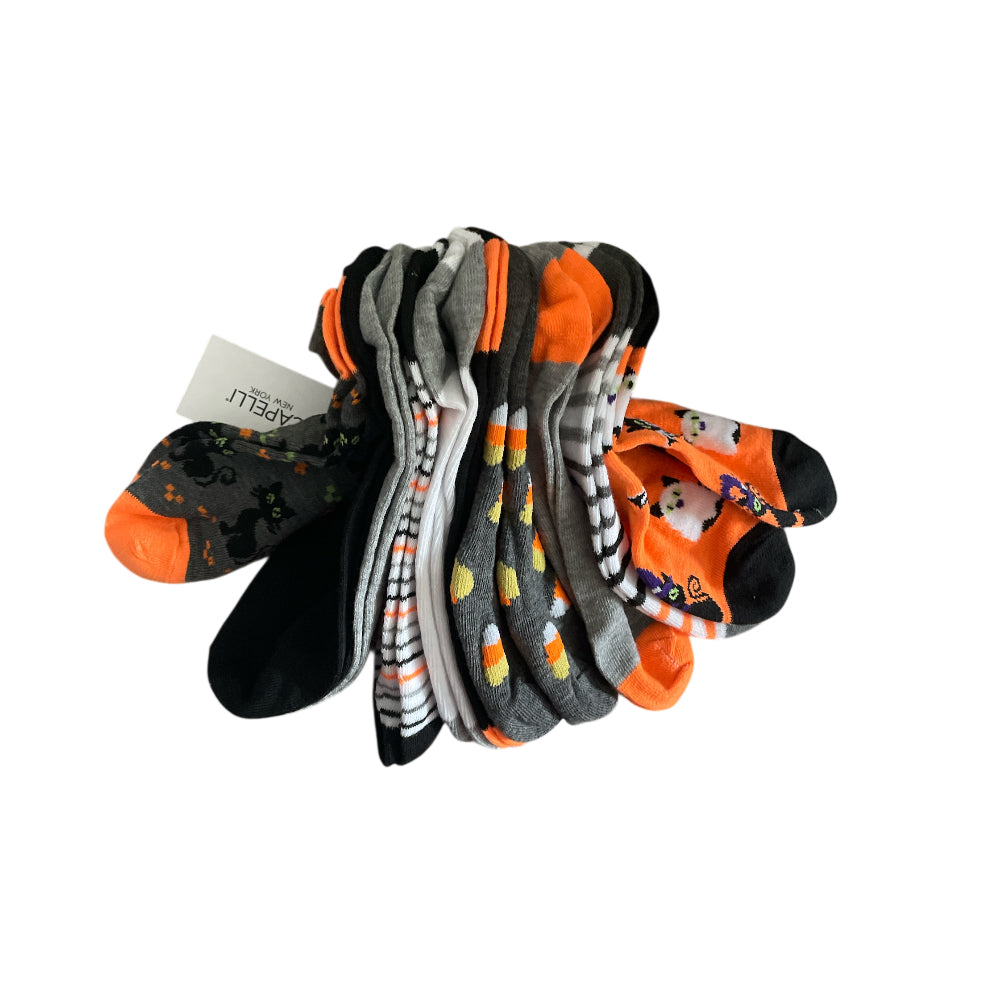 Capelli New York Halloween 10 Pack No Show Socks