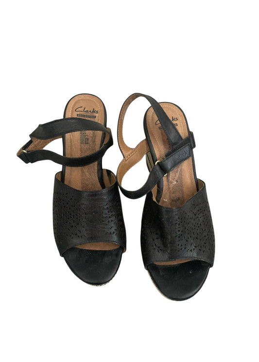 Clarks Collection Zia Graze Platform Wedge Slingback Sandal (9)