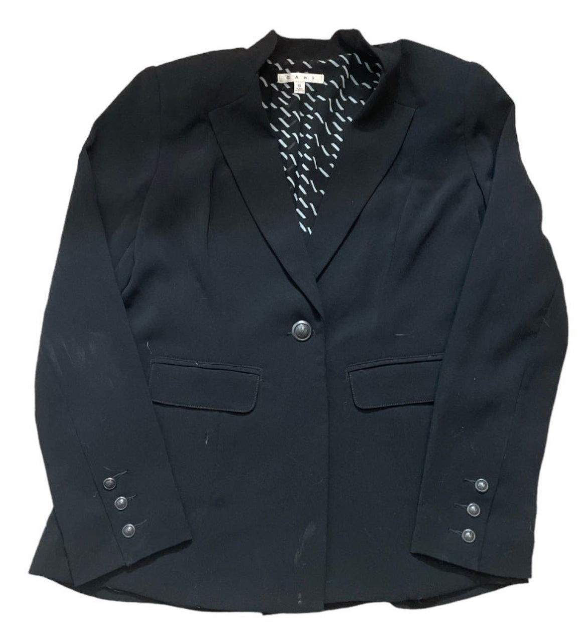 Cabi Black Single Button Blazer (6)