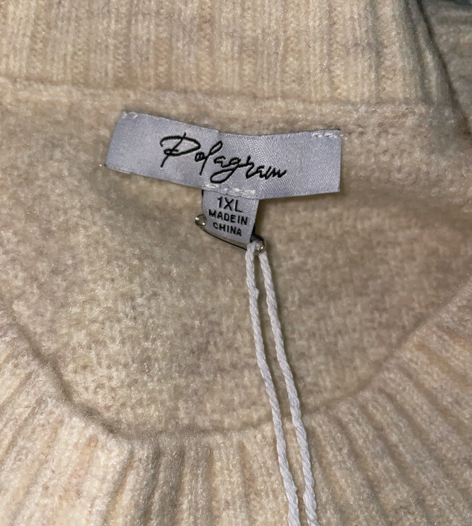 Polagram Green Chunky Knit V-Neck Button-Down Sweater Vest (3x)