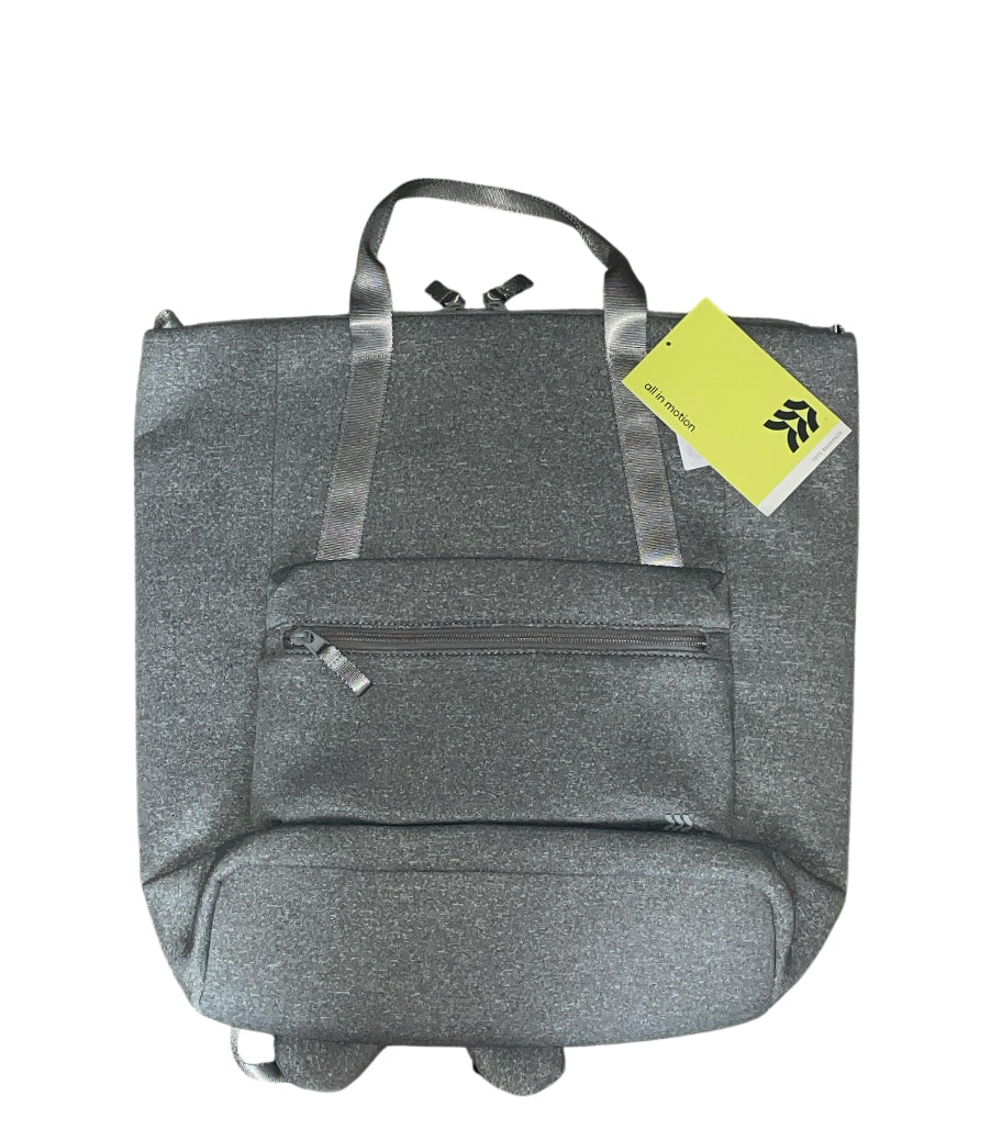 All in Motion Faux Neoprene Tote Backpack in Heather Gray