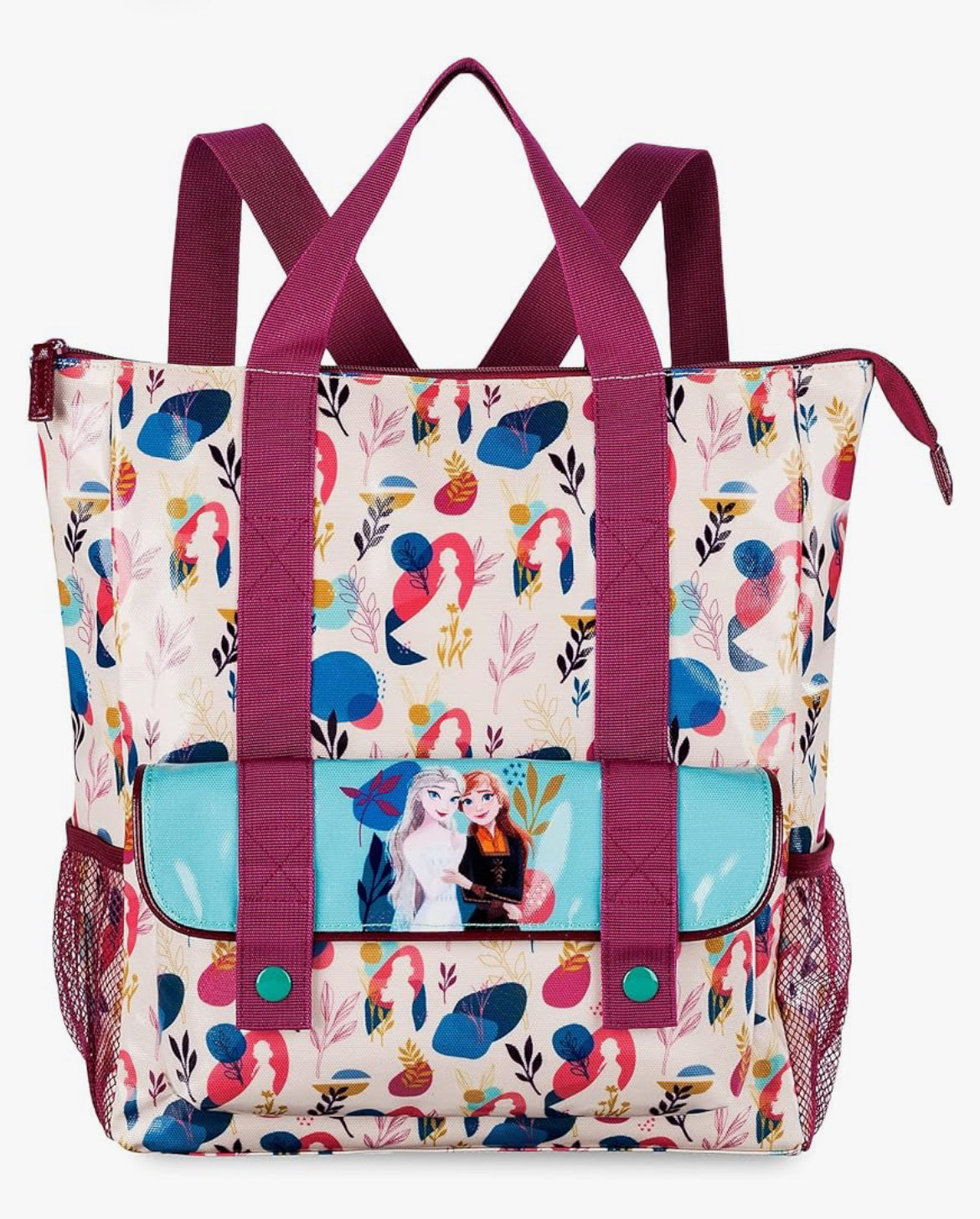 Disney Anna and Elsa Backpack from Frozen 2; Floral