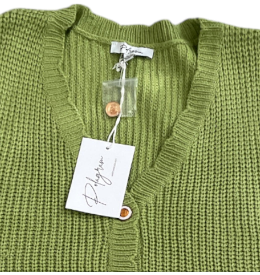 Polagram green knitted sweater vest (1x)