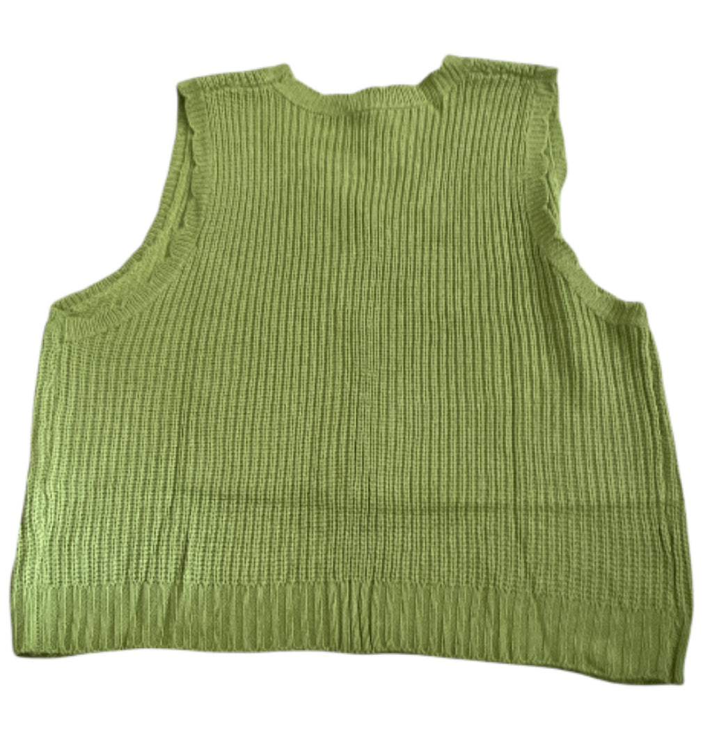 Polagram green knitted sweater vest (1x)