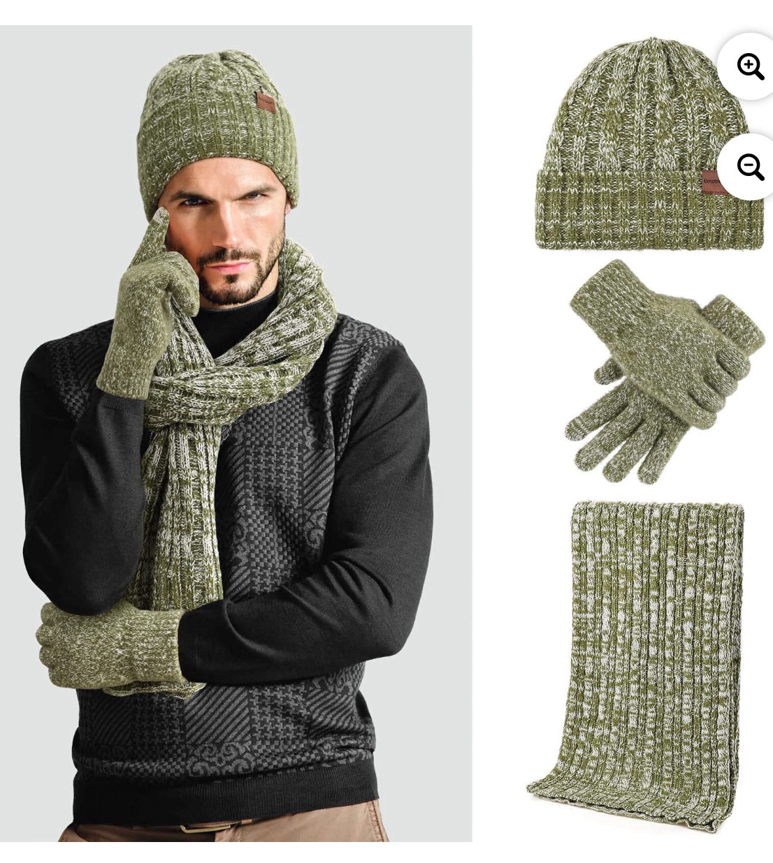 Winter Accessory Set Hat Scarf Glove