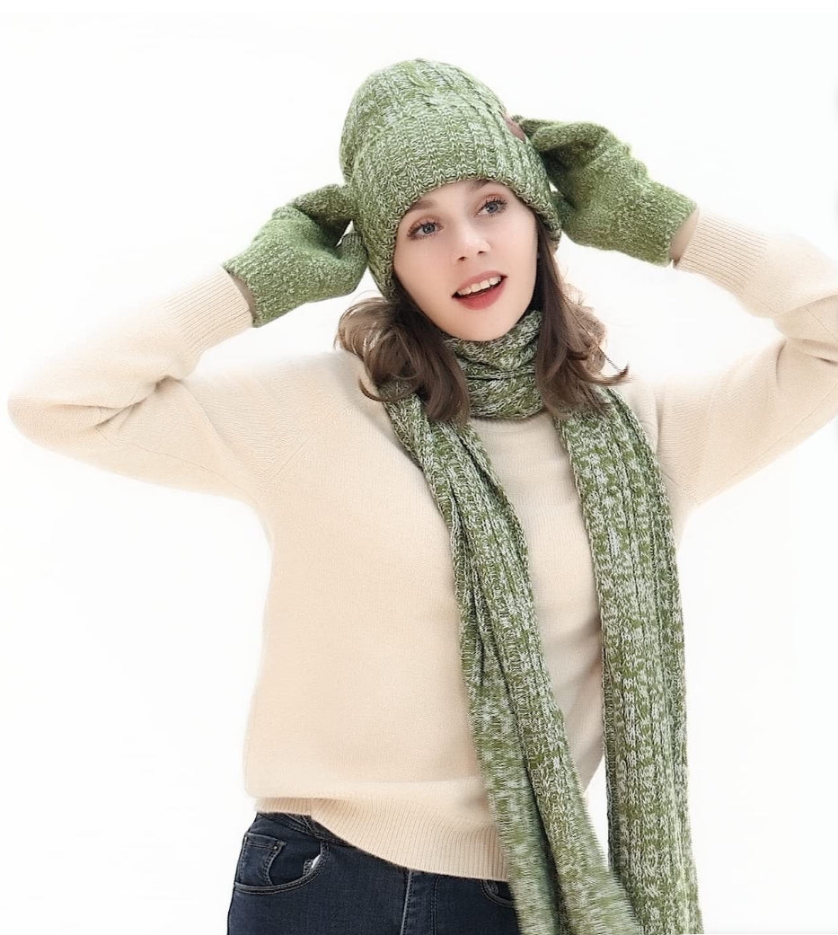 Winter Accessory Set Hat Scarf Glove