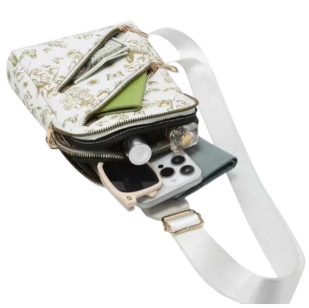 Butterfly & Flower Crossbody Bag