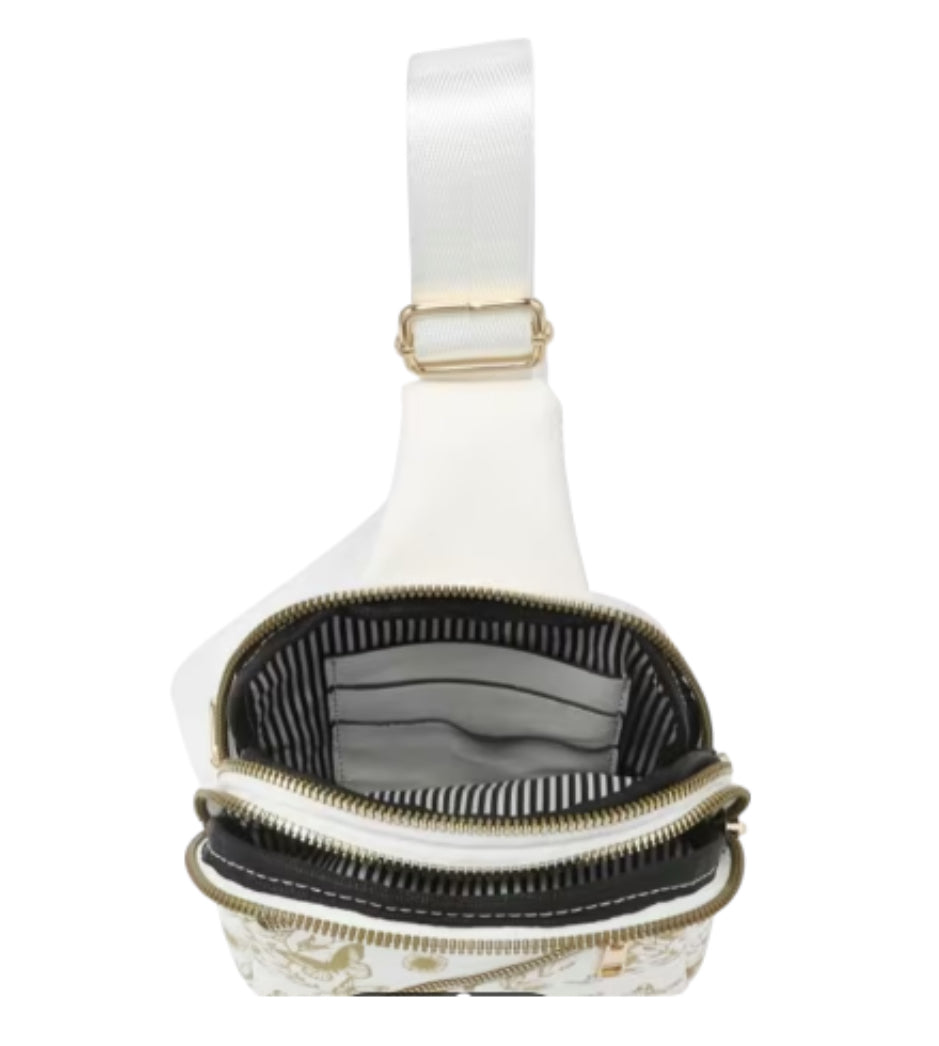 Butterfly & Flower Crossbody Bag
