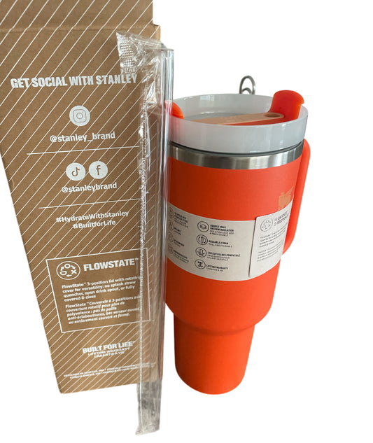 Stanley Quencher H2.0 Orange Tumbler