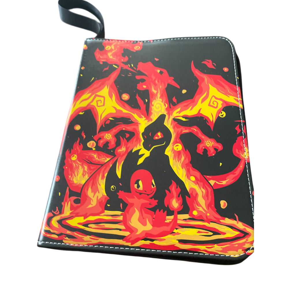 Pokémon Trading Card Game 4- card Binder Charizard, Mewtwo, and Charmander