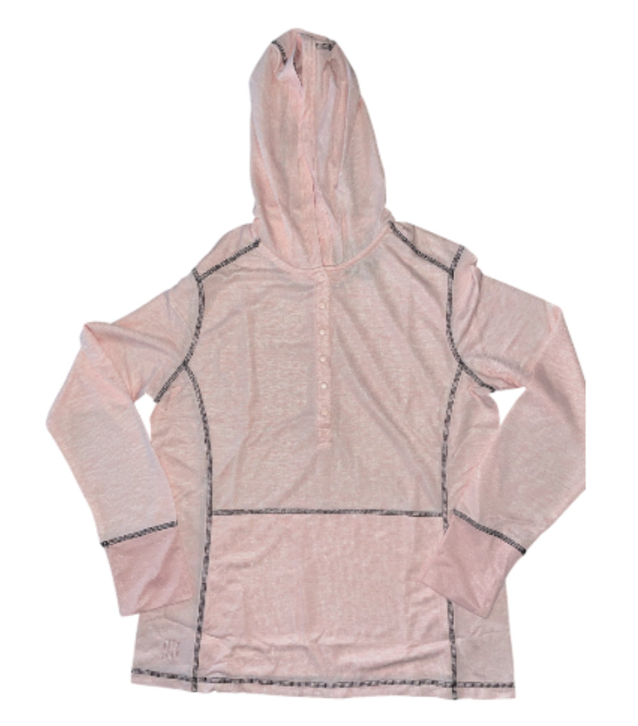 Kate Lord long-sleeve knit top in peony color, style KL43 (Small)