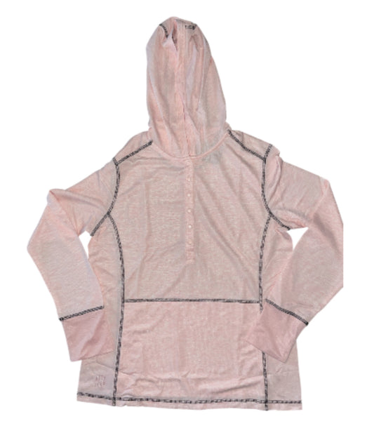 Kate Lord long-sleeve knit top in peony color, style KL43 (Small)