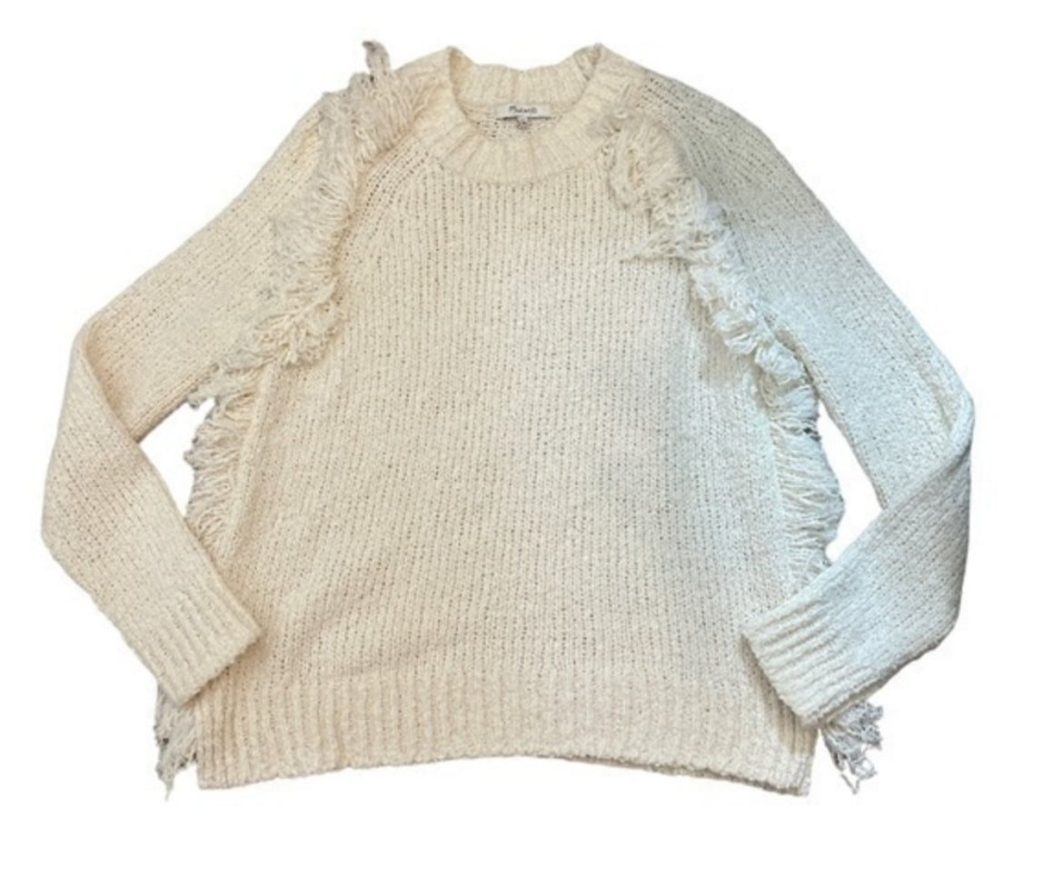 Madewell Crew Neck Off White Sweater (Small)