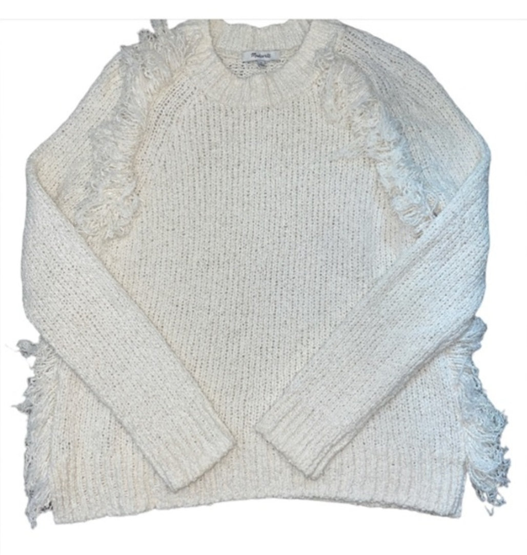 Madewell Crew Neck Off White Sweater (Small)