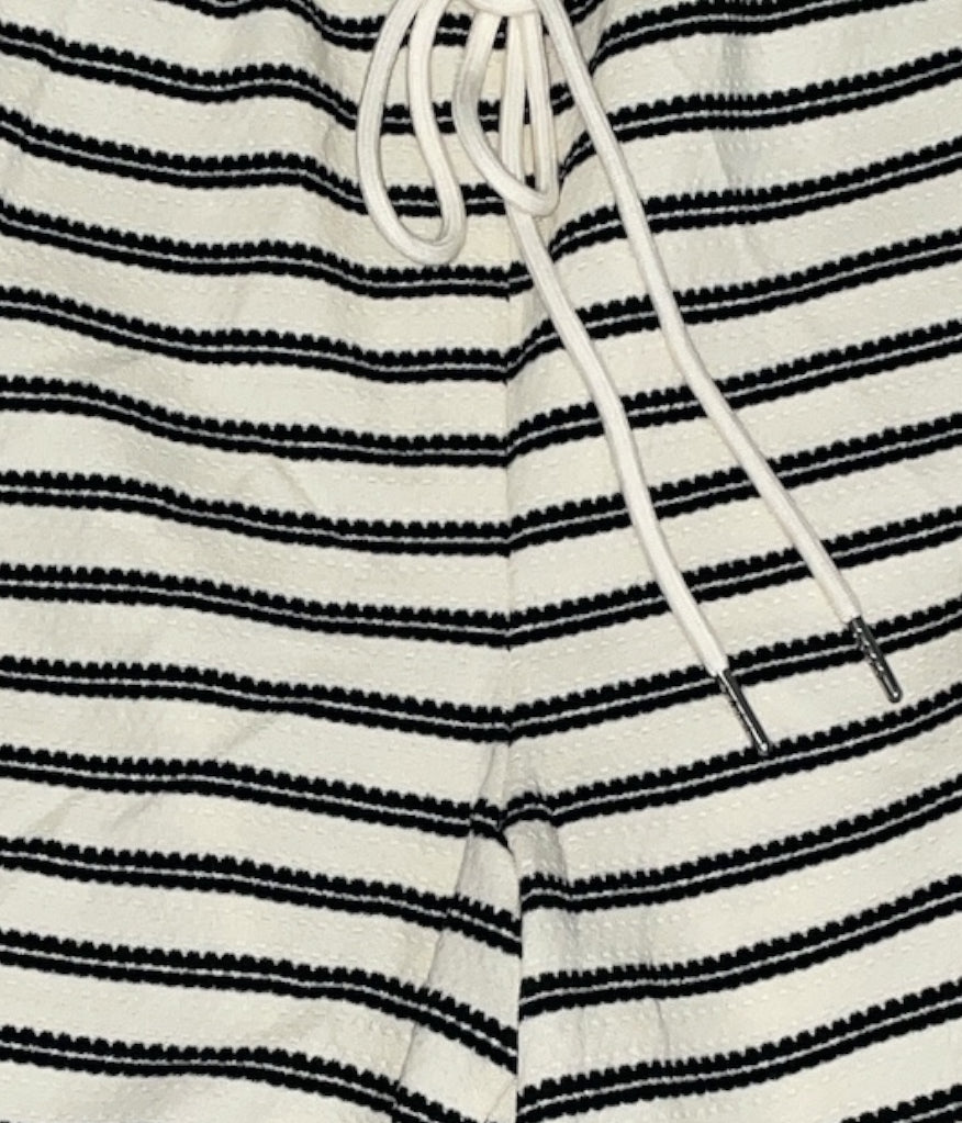 Polagram Madeline Navy & Beige Striped Shorts (1x)