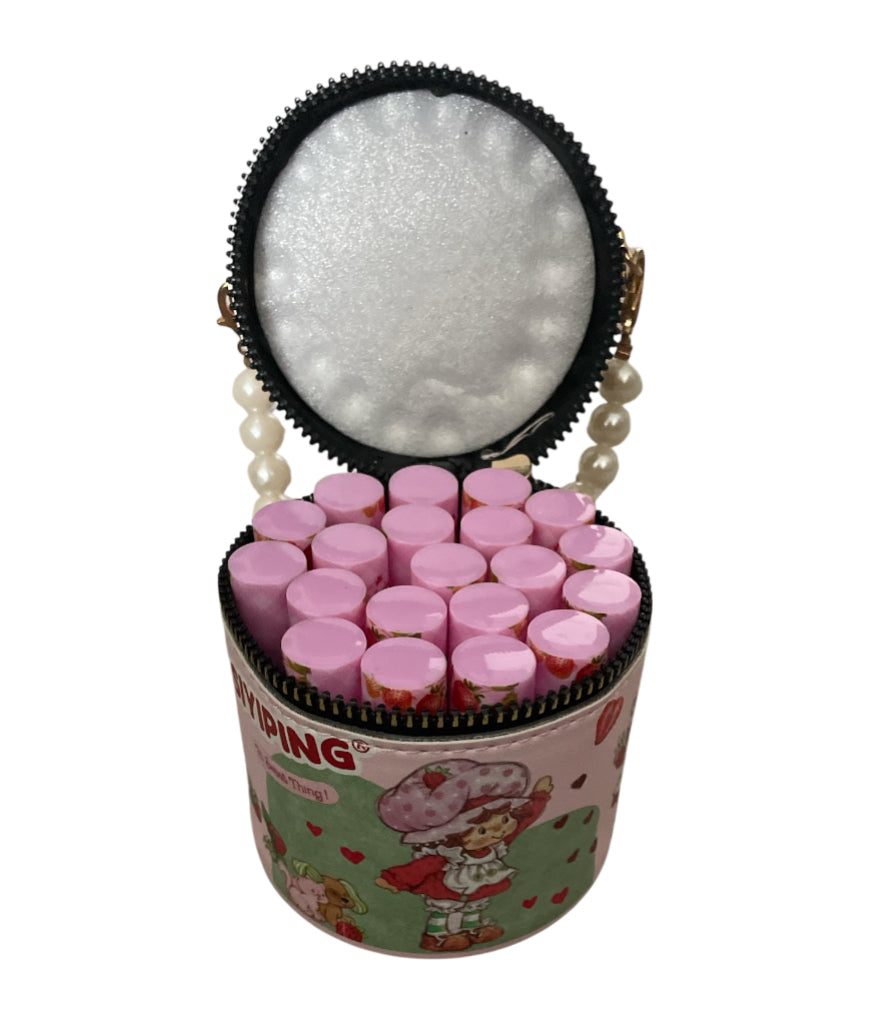 Strawberry Shortcake Cylinder Lipgloss Carrying Bag