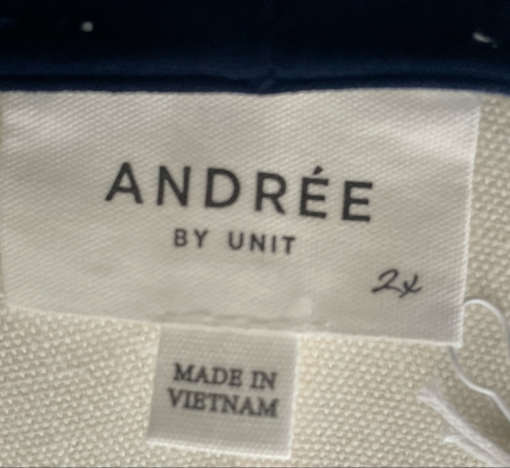 Andre by Unit Navy Blue Cape Blouse (2x)