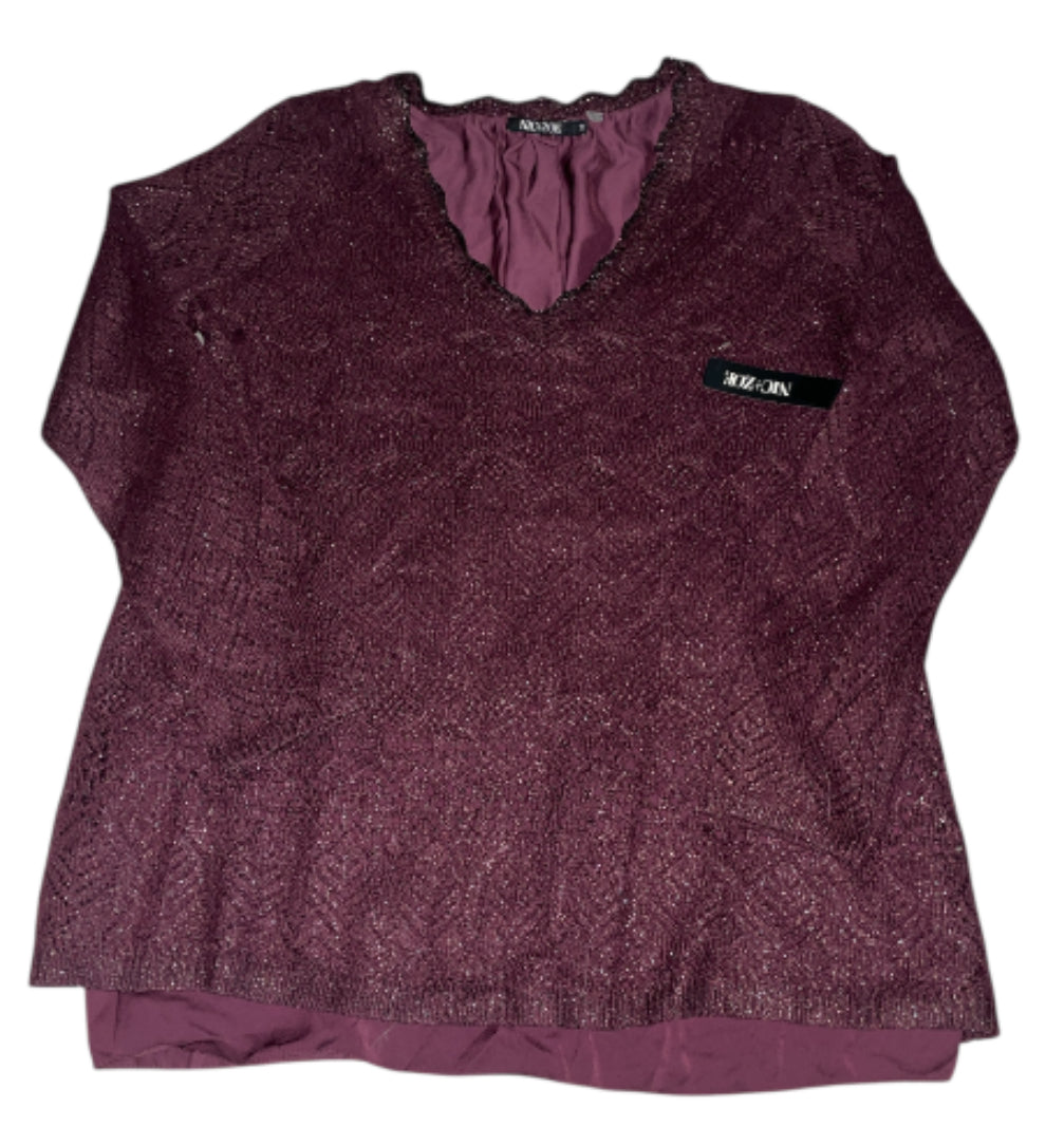 Nic+Zoe "Shine On" sweater in Winterberry (Medium)