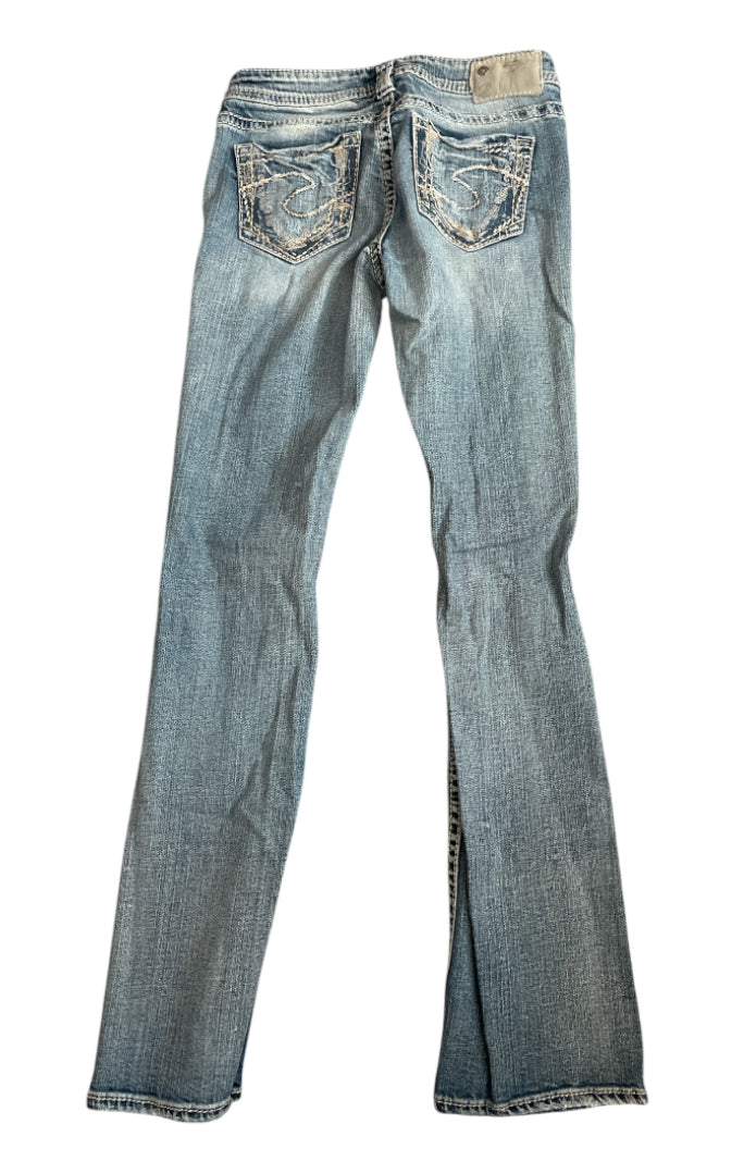 Silver Aiko Distressed Blue Jeans (25)